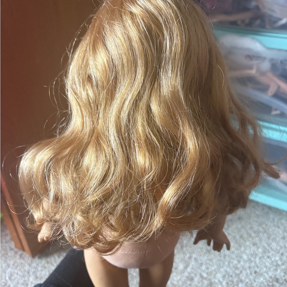 Pink Plaid Doll with Blonde Hair - Picture 7 of 10
